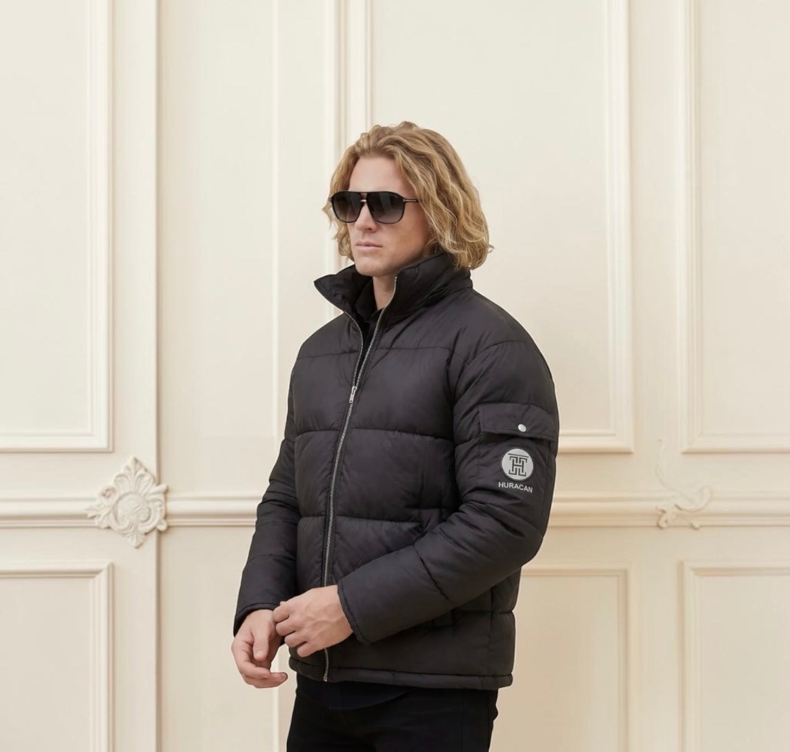 The Signature Huracan Men &amp; Women's Black Puffer Jacket