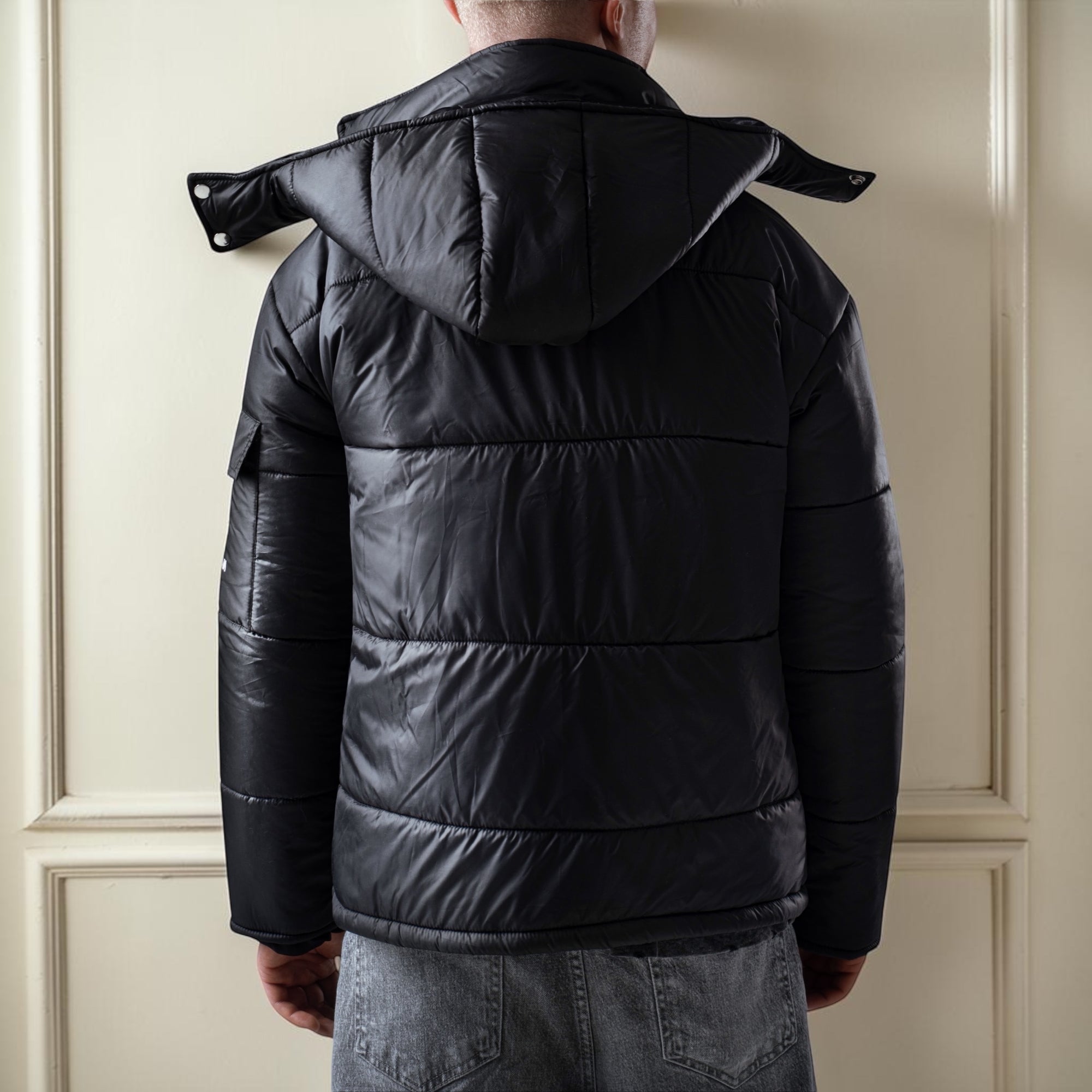 The Signature Huracan Men &amp; Women's Black Puffer Jacket