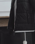 The Signature Huracan Men & Women's Black Puffer Jacket Mannequin video front & back